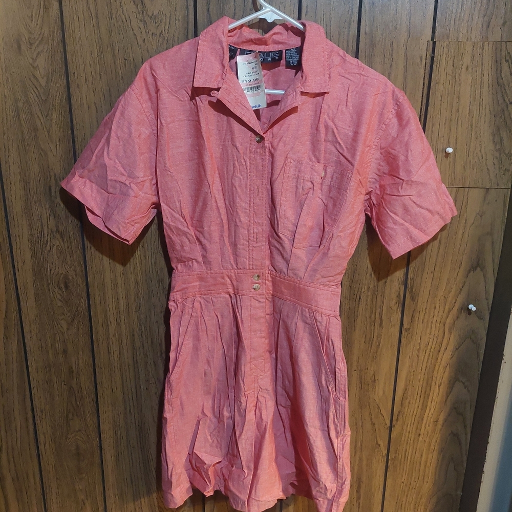 Vintage 90s Claus Sport romper jumpsuit shorts medium new w tags red/pink